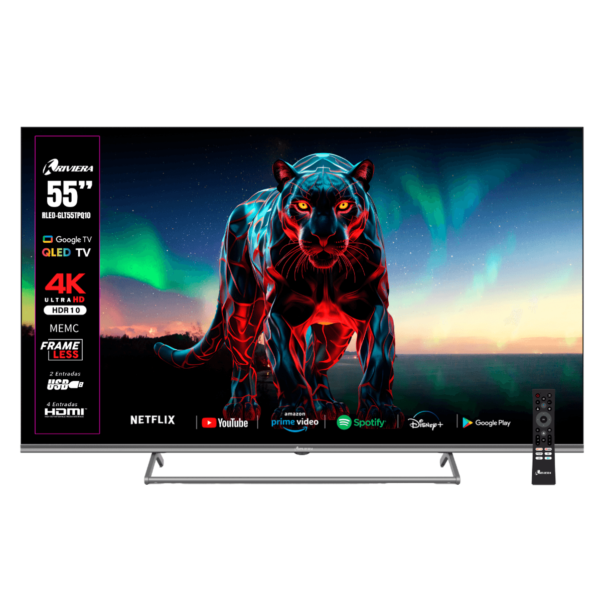TELEVISOR 55" 4K QLED GOOGLE TV GLT55TPQ10 RIVIERA